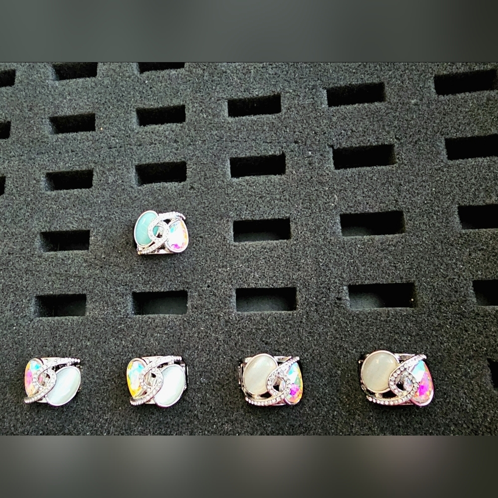 Irridescent 5pcs Paparazzi Accessories Ring Set